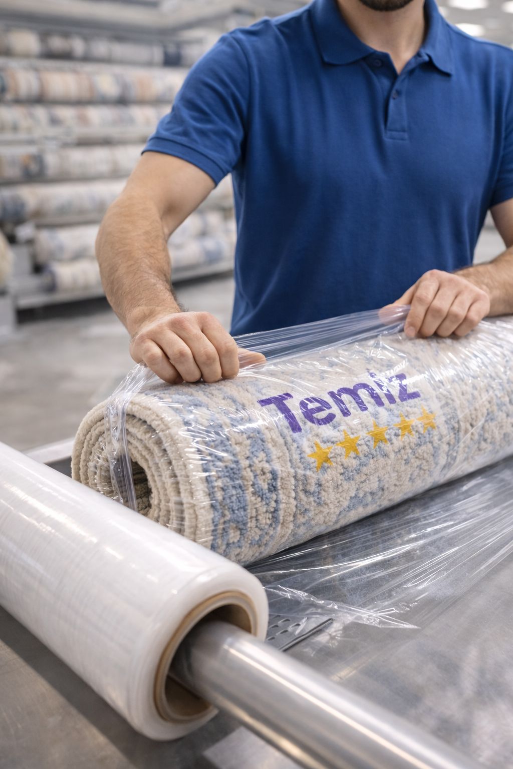 Bağlıca halı paketleme